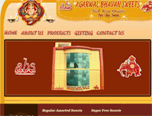 Tablet Screenshot of agarwalbhavansweets.com